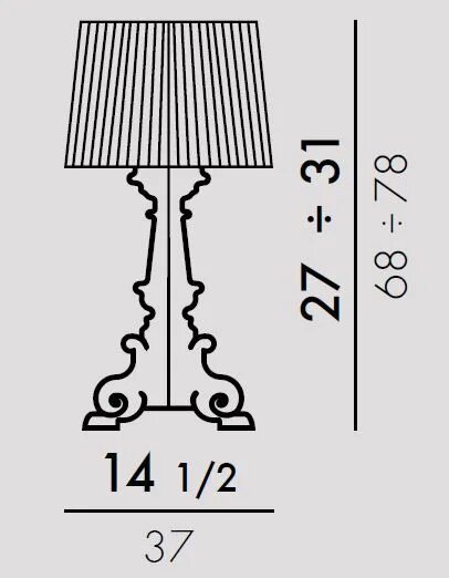 Bourgie Table Lamp by Kartell Lamps Table Lamps Bourgie Table Lamp by Kartell Lamps Table Lamps